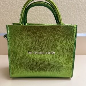 Brandon Blackwood Green Metallic Mini Bag